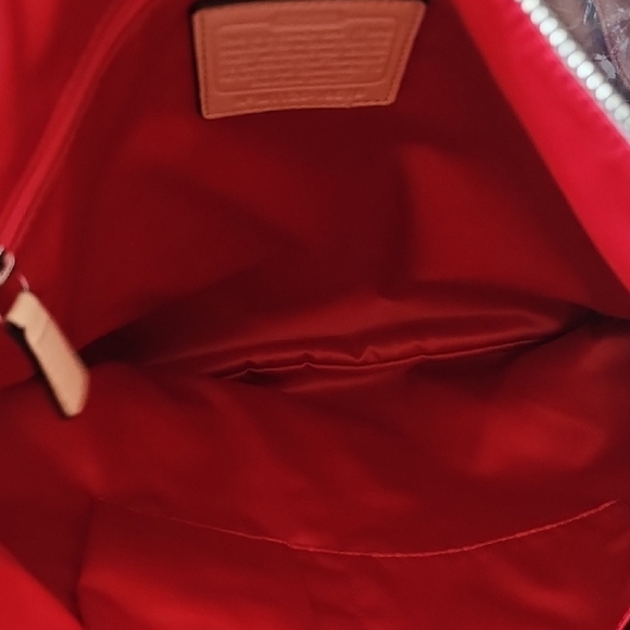 **Sold**Coach Blue and Cream Striped Tote Bag - Picture 2 of 7